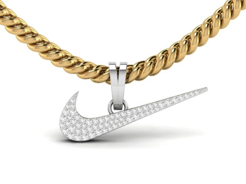 Liontin Logo Nike Model Cetak 3D