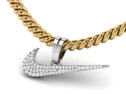 Nike Logo Pendant 3D Print Model