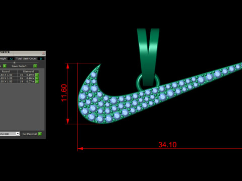 Nike Logo Pendant 3D प्रिंट मॉडल