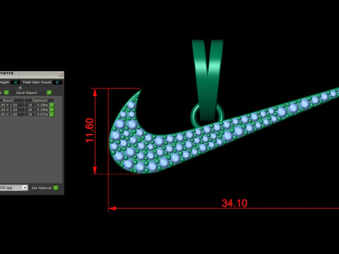 Nike Logo Pendant 3D Print Model