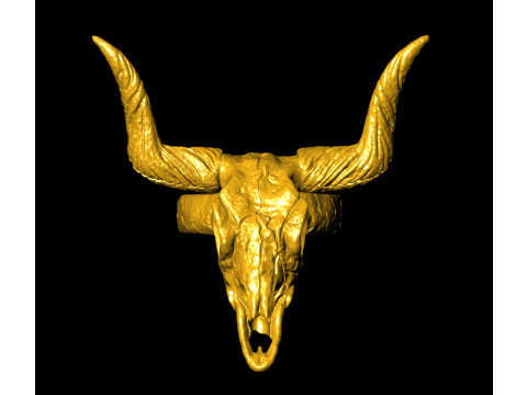 Longhorn Skull Ring 3D Print Model