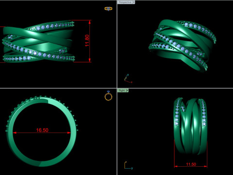 Pandora Engagement Ring Modello di stampa 3D