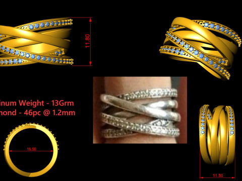Pandora Engagement Ring Modello di stampa 3D