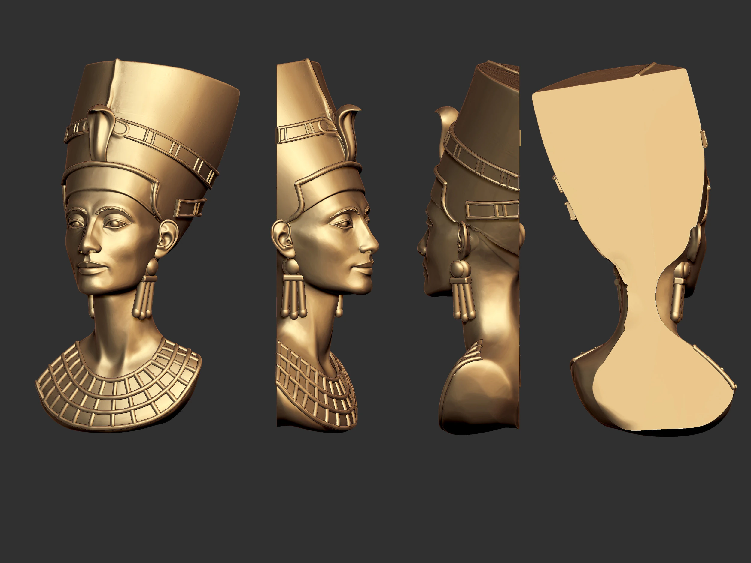 Egyptian Face 25D Model 3D Print Model .c4d .max .obj .3ds .fbx .stl .blend 