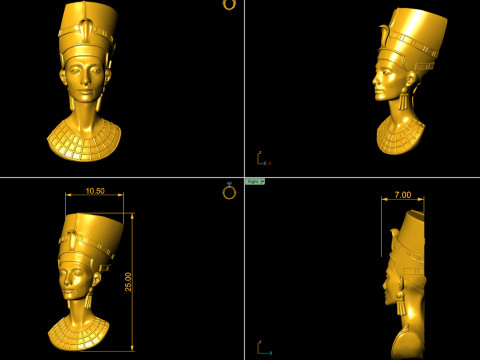 Egyptian Face 25D Model 3D Print Model