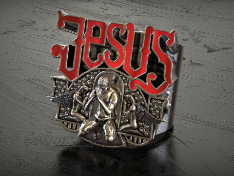 Jesus Praying Hands Signet Ring 3Dプリントモデル