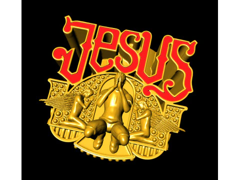 Jesus Praying Hands Signet Ring 3D Print Model