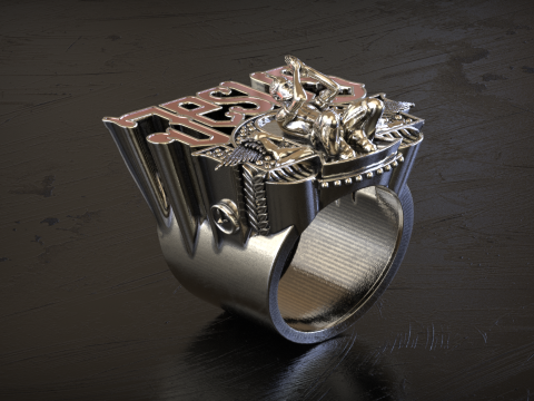 Jesus Praying Hands Signet Ring Modelo de Impressão 3D