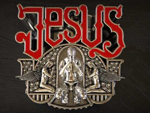 Jesus Praying Hands Signet Ring 3D Print Model