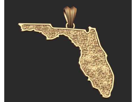 Plain Florida Hammer Texture Pendant 3D 프린트 모델