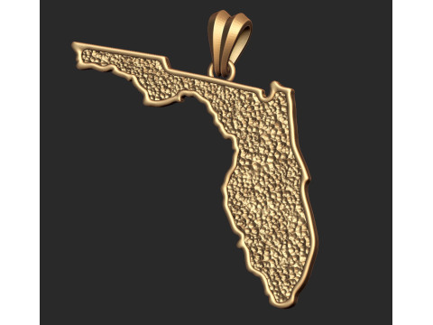 Plain Florida Hammer Texture Pendant 3D प्रिंट मॉडल