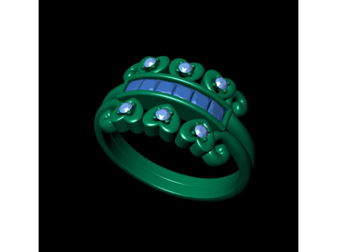 Bague Corde Coeur Modèles 3D en vedette