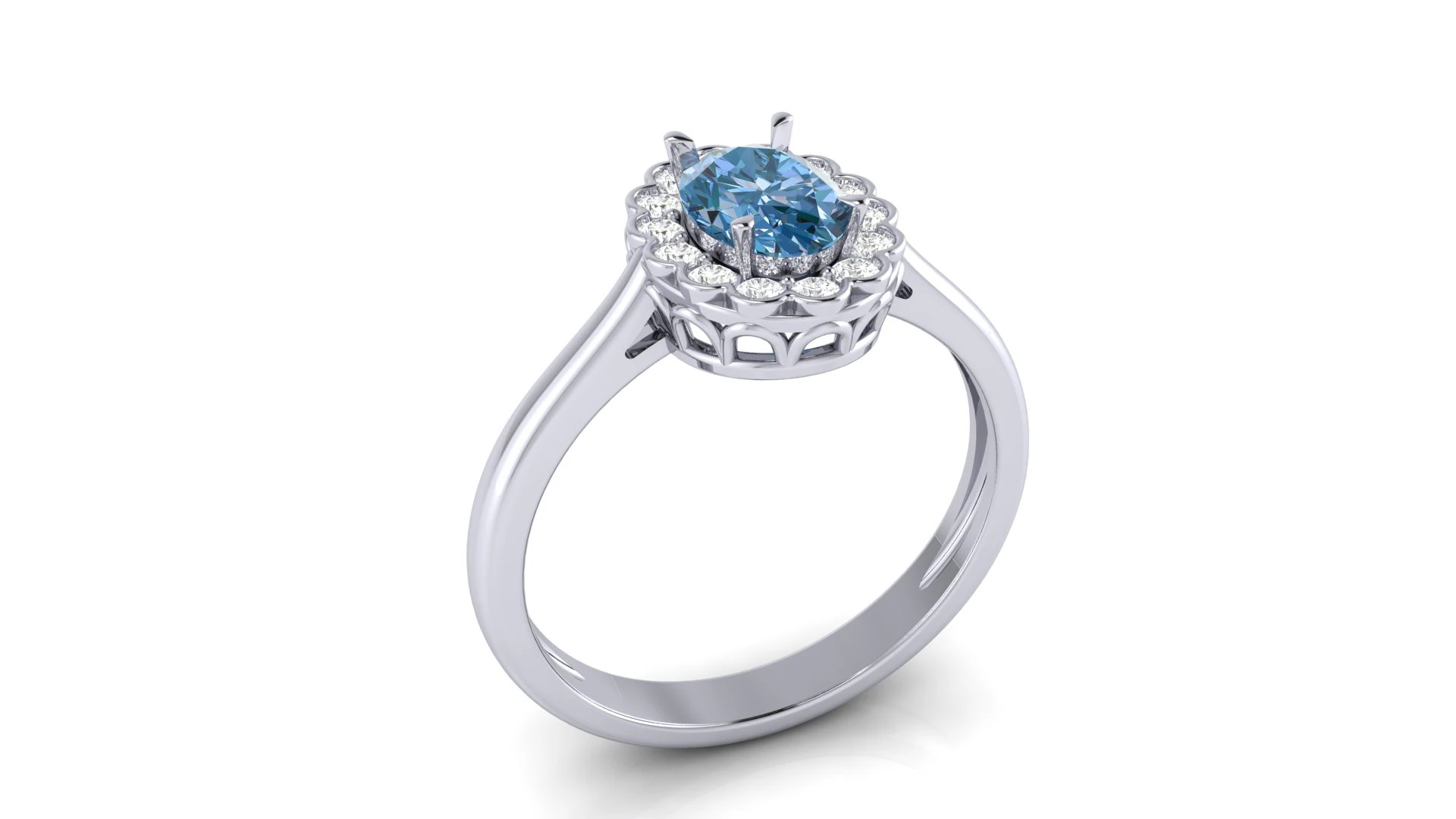 Engagement Ring 013 3D Print Model .c4d .max .obj .3ds .fbx .stl .blend