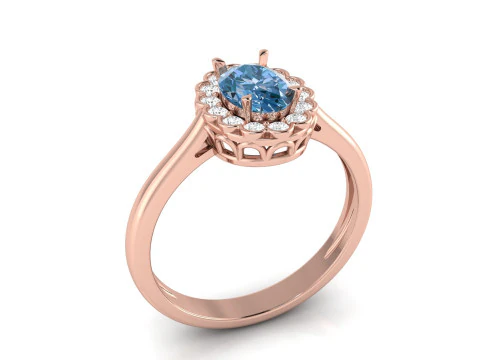 Engagement Ring 013 3D Print Model
