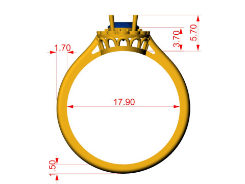 Engagement Ring 013 Modelo de Impressão 3D
