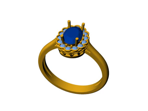 Engagement Ring 013 3D Print Model