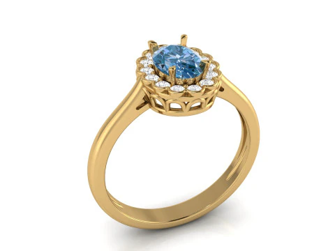 Engagement Ring 013 3D Print Model