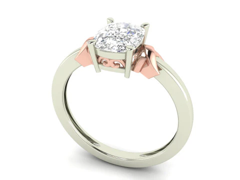 Princess Ribbon Ring 3D Print Model