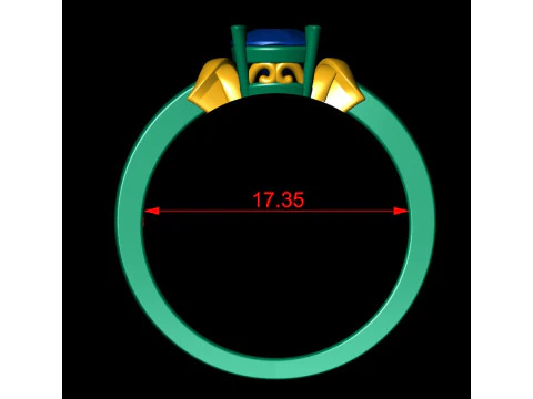 Princess Ribbon Ring 3D Print Model