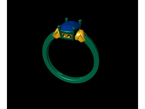Princess Ribbon Ring 3D Print Model