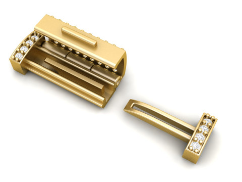 5 mm Diamond Lock Box for Jewelry Modèles 3D en vedette