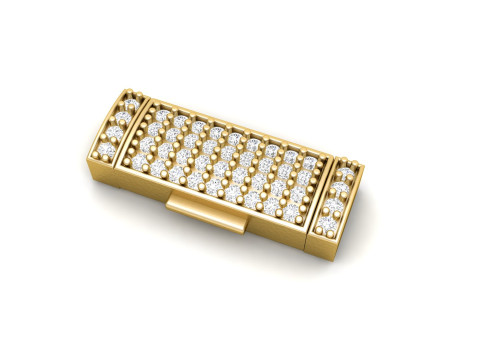 5 mm Diamond Lock Box for Jewelry Modèles 3D en vedette