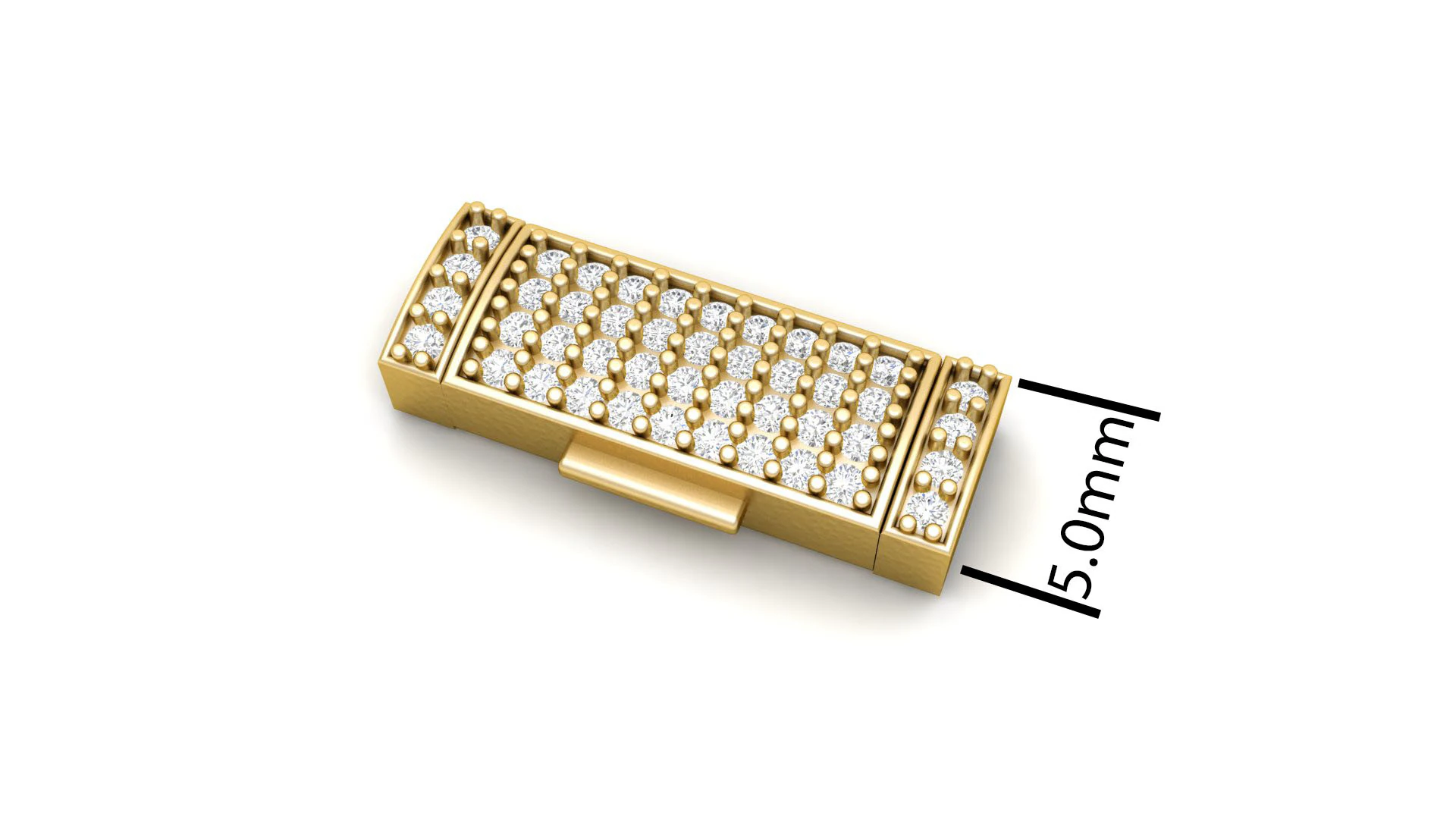 5 mm Diamond Lock Box for Jewelry 3D Print Model .c4d .max .obj .3ds .fbx .stl .blend 