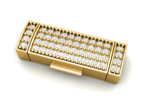 5 and half mm Diamond Lock Box for Jewelry 3D Print Model
