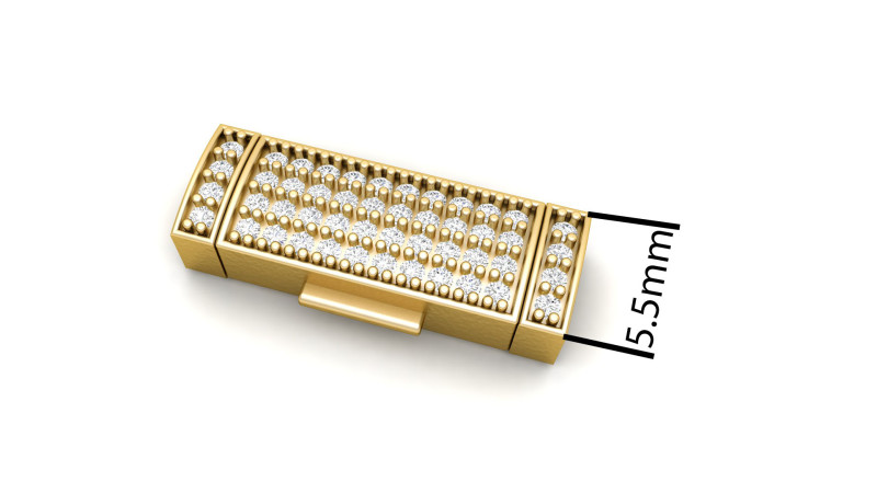 5 and half mm Diamond Lock Box for Jewelry 3D Принт Модель .c4d .max .obj .3ds .fbx .stl .blend