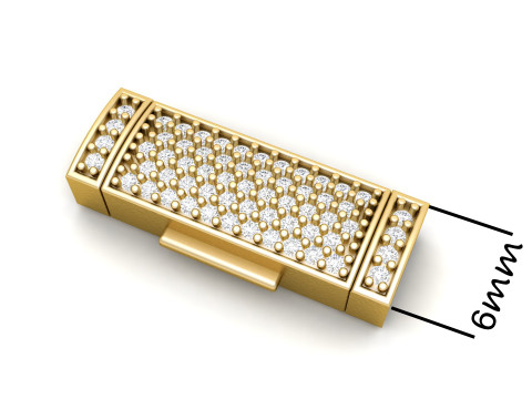 6 mm Diamond Lock Box for Jewelry 3D 打印模型