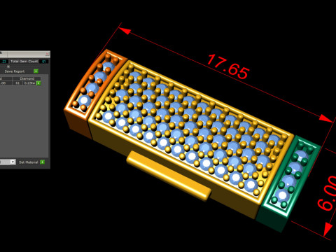 6 mm Diamond Lock Box for Jewelry 3D 打印模型