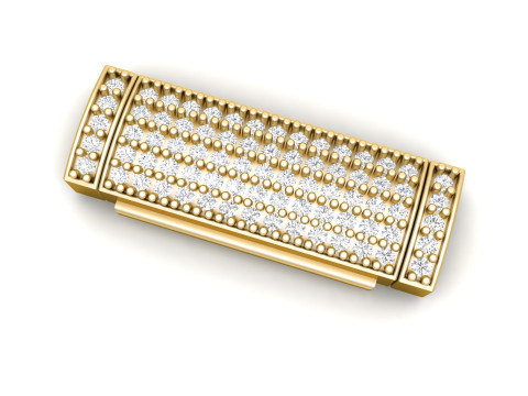 6 and half Diamond Flip Lock Box for Jewelery 3D 打印模型