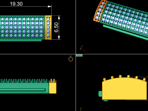 6 and half Diamond Flip Lock Box for Jewelery 3D 打印模型