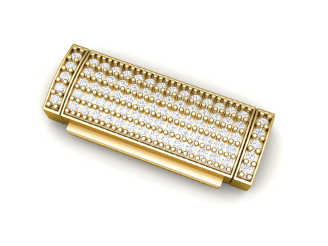 7mm Rectangular Diamond Flip Lock Box for Jewelery Model do druku 3D