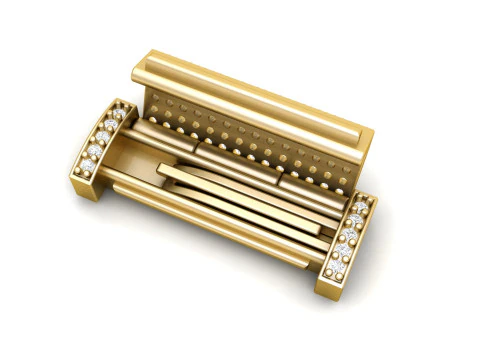 7mm Rectangular Diamond Flip Lock Box for Jewelery 3D Print Model