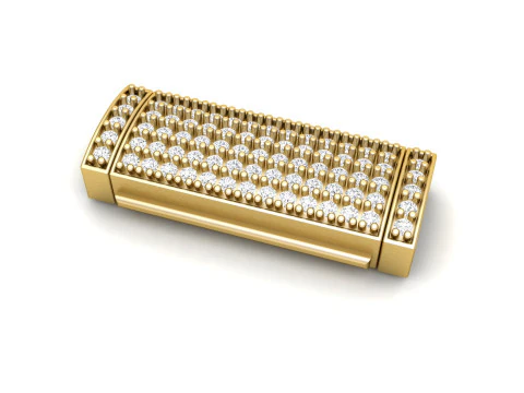 7and half Diamond Flip Lock Box for Jewelery 3D Print Model