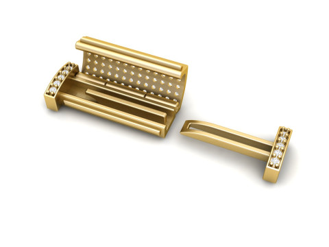 7and half Diamond Flip Lock Box for Jewelery 3D Druckmodell