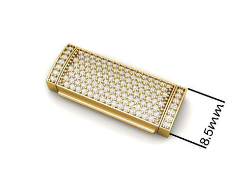 8 and half mm Diamond Lock Box 3Dプリントモデル