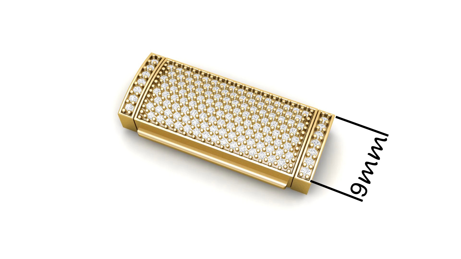 9 mm Diamond Lock Box for Jewelry 3D Print Model .c4d .max .obj .3ds .fbx .stl .blend 