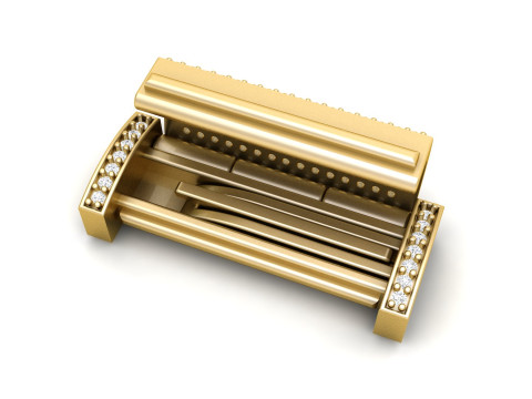 9 mm Diamond Lock Box for Jewelry Modelo de impresión 3D