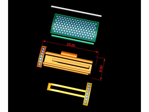 9 mm Diamond Lock Box for Jewelry 3D Print Model