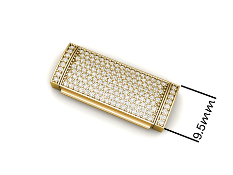 9 and Half MM Diamond Lock Box for Jewelry 3D Print Model