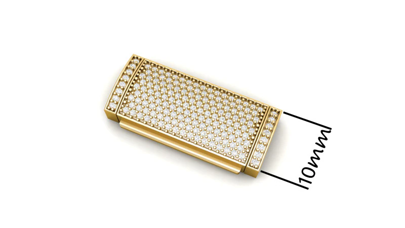 10 MM ダイヤモンド ブレスレット ロック ボックス ジュエリー用 3Dプリントモデル .c4d .max .obj .3ds .fbx .stl .blend 