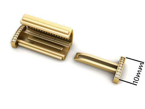 10 MM ダイヤモンド ブレスレット ロック ボックス ジュエリー用 3Dプリントモデル