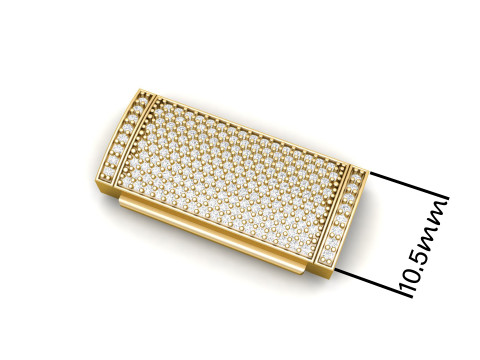 10 and half mm Diamond Lock Box for Jewelry 3Dプリントモデル