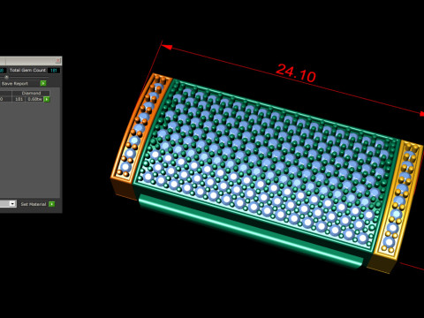 10 and half mm Diamond Lock Box for Jewelry 3D Print Model