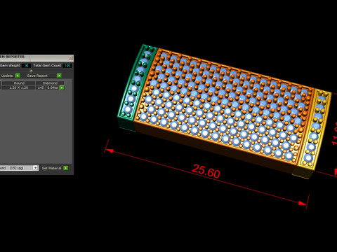 11 mm Diamond Lock Box for Jewelry 3D Baskı Modeli