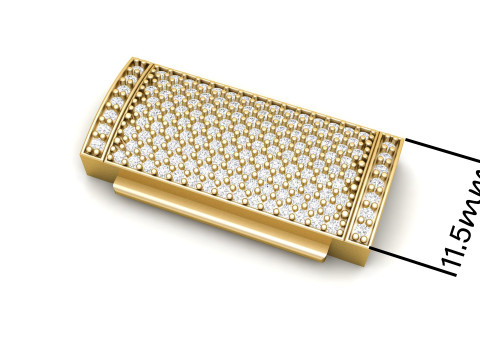 11 and half mm Diamond Lock Box for Jewelry 3D Print Model