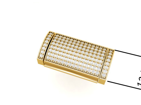 Jewelry Accessories 12MM Diamond Bracelet Lock Box 3Dプリントモデル