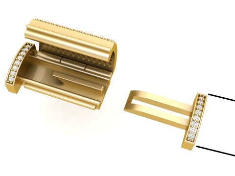 Jewelry Accessories 12MM Diamond Bracelet Lock Box Modelo de Impressão 3D
